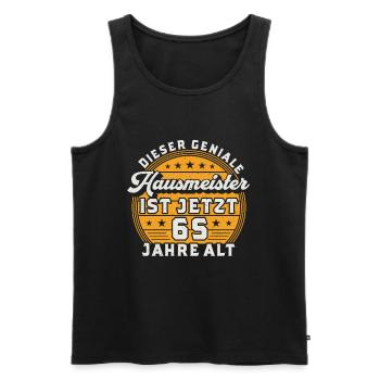 Hausmeister 65. Geburtstag Geschenk für Männer - Männer Premium Bio Tank Top - Schwarz - Vorne - Michal (187cm)