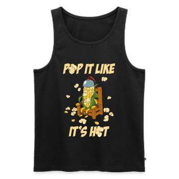 Pop It Like Its Hot Popcorn Popcorn Geschenk - Männer Premium Bio Tank Top - Schwarz - Vorne - AI Model Male 178 light (178cm)