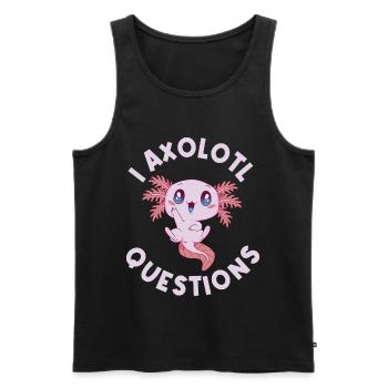 I Axolotl Questions Axolotl Gift - Men's Premium Organic Tank Top - black - Front - Michal (187cm)