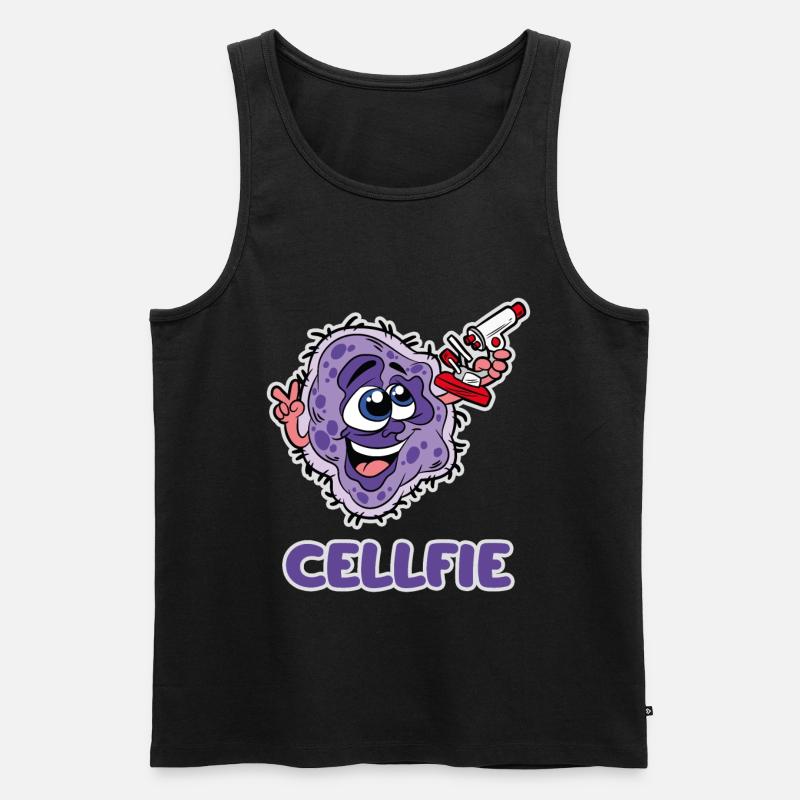 Cellfie - Männer Premium Bio Tank Top - Schwarz