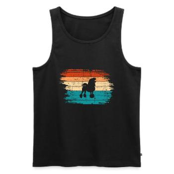 Poodle dog lover Retro vintage Gift idea - Männer Premium Bio Tank Top - Schwarz - Vorne - Michal (187cm)