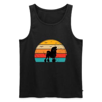 Poodle dog lover Retro vintage Gift idea - Männer Premium Bio Tank Top - Schwarz - Vorne - Michal (187cm)