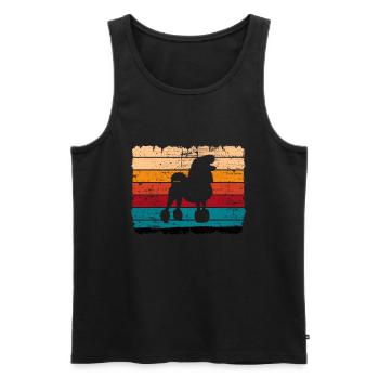 Poodle dog lover Retro vintage Gift idea - Männer Premium Bio Tank Top - Schwarz - Vorne - Michal (187cm)