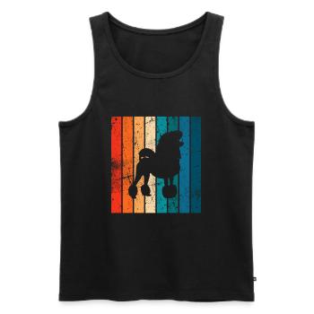 Poodle dog lover Retro vintage Gift idea - Männer Premium Bio Tank Top - Schwarz - Vorne - Michal (187cm)
