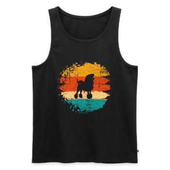 Poodle dog lover Retro vintage Gift idea - Männer Premium Bio Tank Top - Schwarz - Vorne - Michal (187cm)
