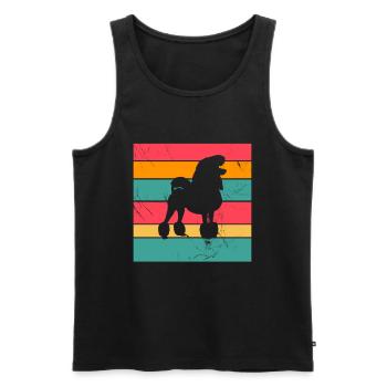 Poodle dog lover Retro vintage Gift idea - Männer Premium Bio Tank Top - Schwarz - Vorne - Michal (187cm)