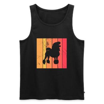 Poodle dog lover Retro vintage Gift idea - Männer Premium Bio Tank Top - Schwarz - Vorne - Michal (187cm)