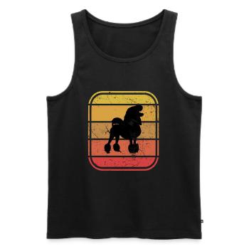 Poodle dog lover Retro vintage Gift idea - Männer Premium Bio Tank Top - Schwarz - Vorne - Michal (187cm)