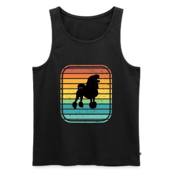Poodle dog lover Retro vintage Gift idea - Männer Premium Bio Tank Top - Schwarz - Vorne - Michal (187cm)