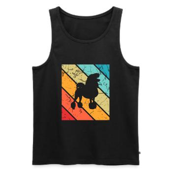 Poodle dog lover Retro vintage Gift idea - Männer Premium Bio Tank Top - Schwarz - Vorne - Michal (187cm)
