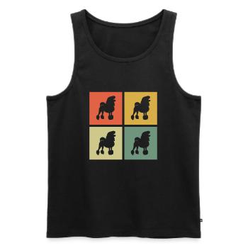 Poodle dog lover Retro vintage Gift idea - Männer Premium Bio Tank Top - Schwarz - Vorne - Michal (187cm)
