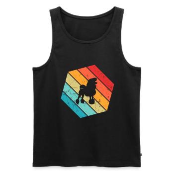 Poodle dog lover Retro vintage Gift idea - Männer Premium Bio Tank Top - Schwarz - Vorne - Michal (187cm)