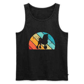 Poodle dog lover Retro vintage Gift idea - Männer Premium Bio Tank Top - Schwarz - Vorne - Michal (187cm)