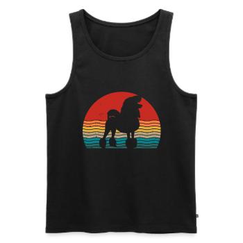 Poodle dog lover Retro vintage Gift idea - Männer Premium Bio Tank Top - Schwarz - Vorne - Michal (187cm)