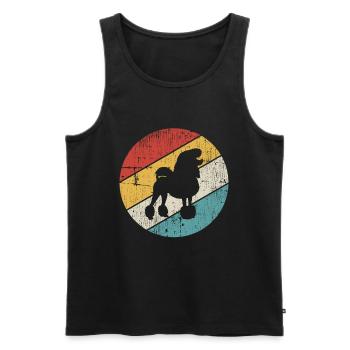 Poodle dog lover Retro vintage Gift idea - Männer Premium Bio Tank Top - Schwarz - Vorne - Michal (187cm)