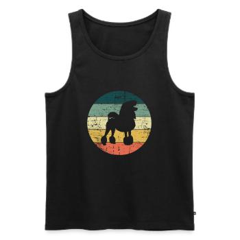 Poodle dog lover Retro vintage Gift idea - Männer Premium Bio Tank Top - Schwarz - Vorne - Michal (187cm)