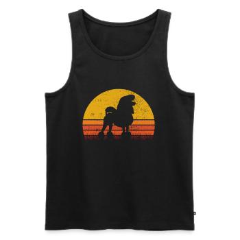 Poodle dog lover Retro vintage Gift idea - Männer Premium Bio Tank Top - Schwarz - Vorne - Michal (187cm)