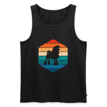 Poodle dog lover Retro vintage Gift idea - Männer Premium Bio Tank Top - Schwarz - Vorne - Michal (187cm)