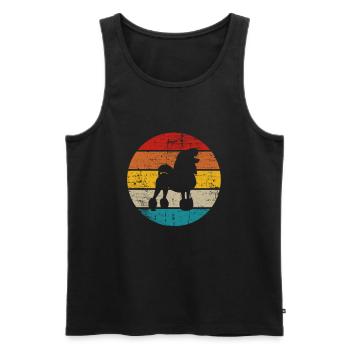 Poodle dog lover Retro vintage Gift idea - Männer Premium Bio Tank Top - Schwarz - Vorne - Michal (187cm)