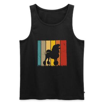 Poodle dog lover Retro vintage Gift idea - Männer Premium Bio Tank Top - Schwarz - Vorne - Michal (187cm)