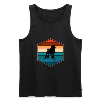 Poodle dog lover Retro vintage Gift idea - Männer Premium Bio Tank Top - Schwarz - Vorne - Michal (187cm)
