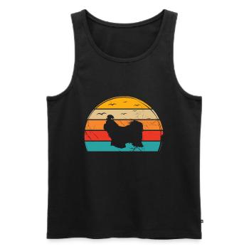 Shih Tzu amoureux des chiens Retro vintage Idée cadeau - Débardeur bio Premium Homme - noir - Devant - Michal (187cm)