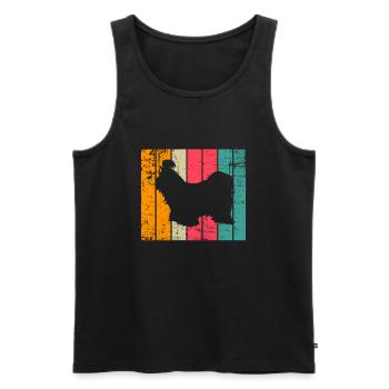 Shih Tzu dog lover Retro vintage Gift idea - Männer Premium Bio Tank Top - Schwarz - Vorne - Michal (187cm)