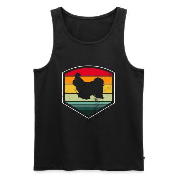 Shih Tzu amoureux des chiens Retro vintage Idée cadeau - Débardeur bio Premium Homme - noir - Devant - Michal (187cm)