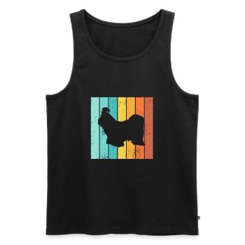 Shih Tzu amoureux des chiens Retro vintage Idée cadeau - Débardeur bio Premium Homme - noir - Devant - Michal (187cm)