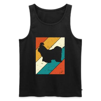 Shih Tzu dog lover Retro vintage Gift idea - Männer Premium Bio Tank Top - Schwarz - Vorne - Michal (187cm)