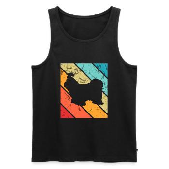 Shih Tzu dog lover Retro vintage Gift idea - Männer Premium Bio Tank Top - Schwarz - Vorne - Michal (187cm)
