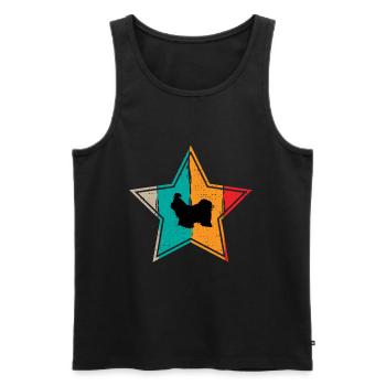 Shih Tzu dog lover Retro vintage Gift idea - Männer Premium Bio Tank Top - Schwarz - Vorne - Michal (187cm)