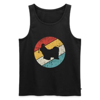 Shih Tzu dog lover Retro vintage Gift idea - Männer Premium Bio Tank Top - Schwarz - Vorne - Michal (187cm)