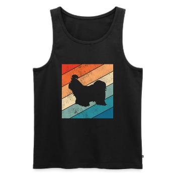 Shih Tzu dog lover Retro vintage Gift idea - Männer Premium Bio Tank Top - Schwarz - Vorne - Michal (187cm)