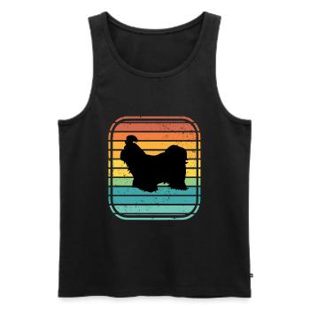 Shih Tzu amoureux des chiens Retro vintage Idée cadeau - Débardeur bio Premium Homme - noir - Devant - Michal (187cm)