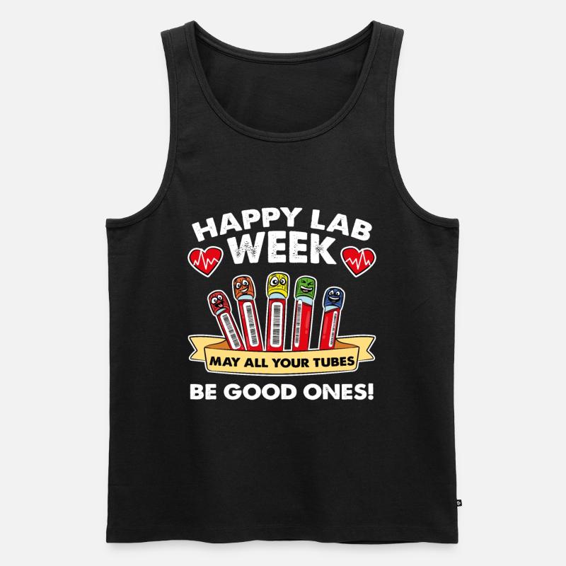 Happy Lab Woche - Männer Premium Bio Tank Top - Schwarz