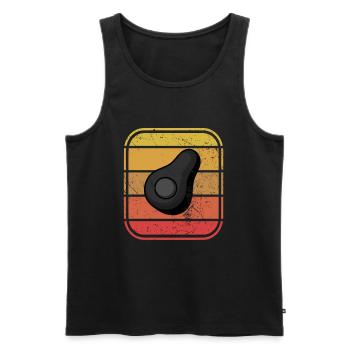 Avocado Vegan Lover Retro Veggie Diet Gift idea - Männer Premium Bio Tank Top - Schwarz - Vorne - AI Model Male 178 light (178cm)