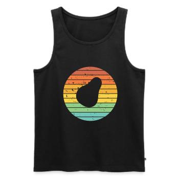 Avocat Vegan Lover Retro Veggie Diet Idée cadeau - Débardeur bio Premium Homme - noir - Devant - Michal (187cm)