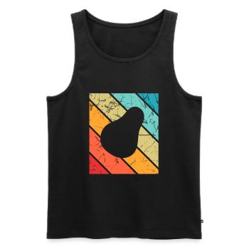 Avocado Vegan Lover Retro Veggie Diet Gift idea - Männer Premium Bio Tank Top - Schwarz - Vorne - AI Model Male 178 light (178cm)