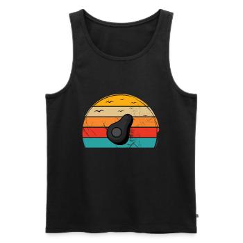Avocat Vegan Lover Retro Veggie Diet Idée cadeau - Débardeur bio Premium Homme - noir - Devant - Michal (187cm)
