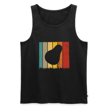 Avocat Vegan Lover Retro Veggie Diet Idée cadeau - Débardeur bio Premium Homme - noir - Devant - Michal (187cm)