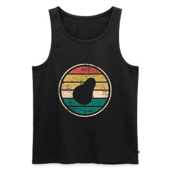 Avocat Vegan Lover Retro Veggie Diet Idée cadeau - Débardeur bio Premium Homme - noir - Devant - Michal (187cm)
