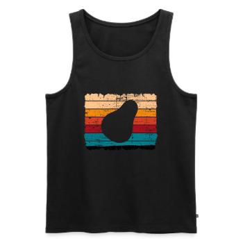 Avocat Vegan Lover Retro Veggie Diet Idée cadeau - Débardeur bio Premium Homme - noir - Devant - Michal (187cm)