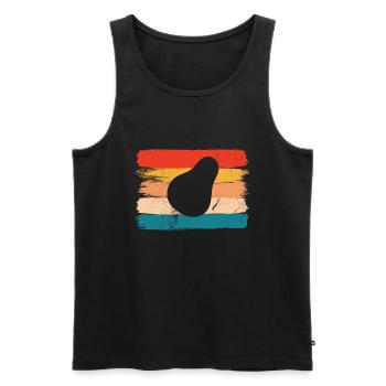 Avocado Vegan Lover Retro Veggie Diet Gift idea - Männer Premium Bio Tank Top - Schwarz - Vorne - AI Model Male 178 light (178cm)
