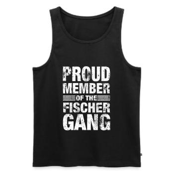 Fischer Stolz Team Cadeau de famille - Débardeur bio Premium Homme - noir - Devant - AI Model Male 178 light (178cm)