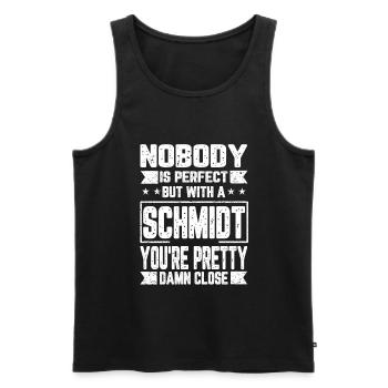 Schmidt Personne n’est un cadeau parfait - Débardeur bio Premium Homme - noir - Devant - AI Model Male 178 light (178cm)