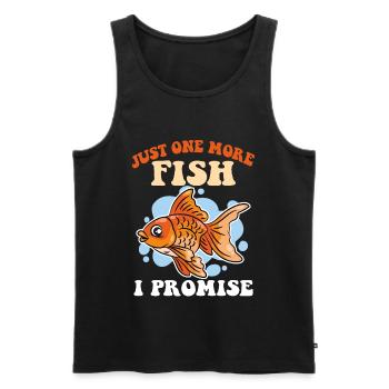 Nur noch ein Fisch Ich verspreche Aquarienbesitzer - Männer Premium Bio Tank Top - Schwarz - Vorne - Michal (187cm)