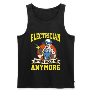 Elektriker Nichts schockiert mich mehr Fun Dad - Männer Premium Bio Tank Top - Schwarz - Vorne - AI Model Male 178 light (178cm)