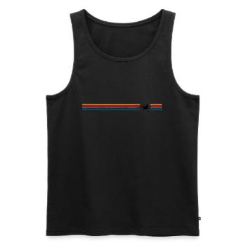 Banana Vegan Lover Retro Veggie Fruit Gift idea - Männer Premium Bio Tank Top - Schwarz - Vorne - Michal (187cm)