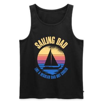 Sailing Dad Sailing Gift - Men's Premium Organic Tank Top - black - Front - Michal (187cm)